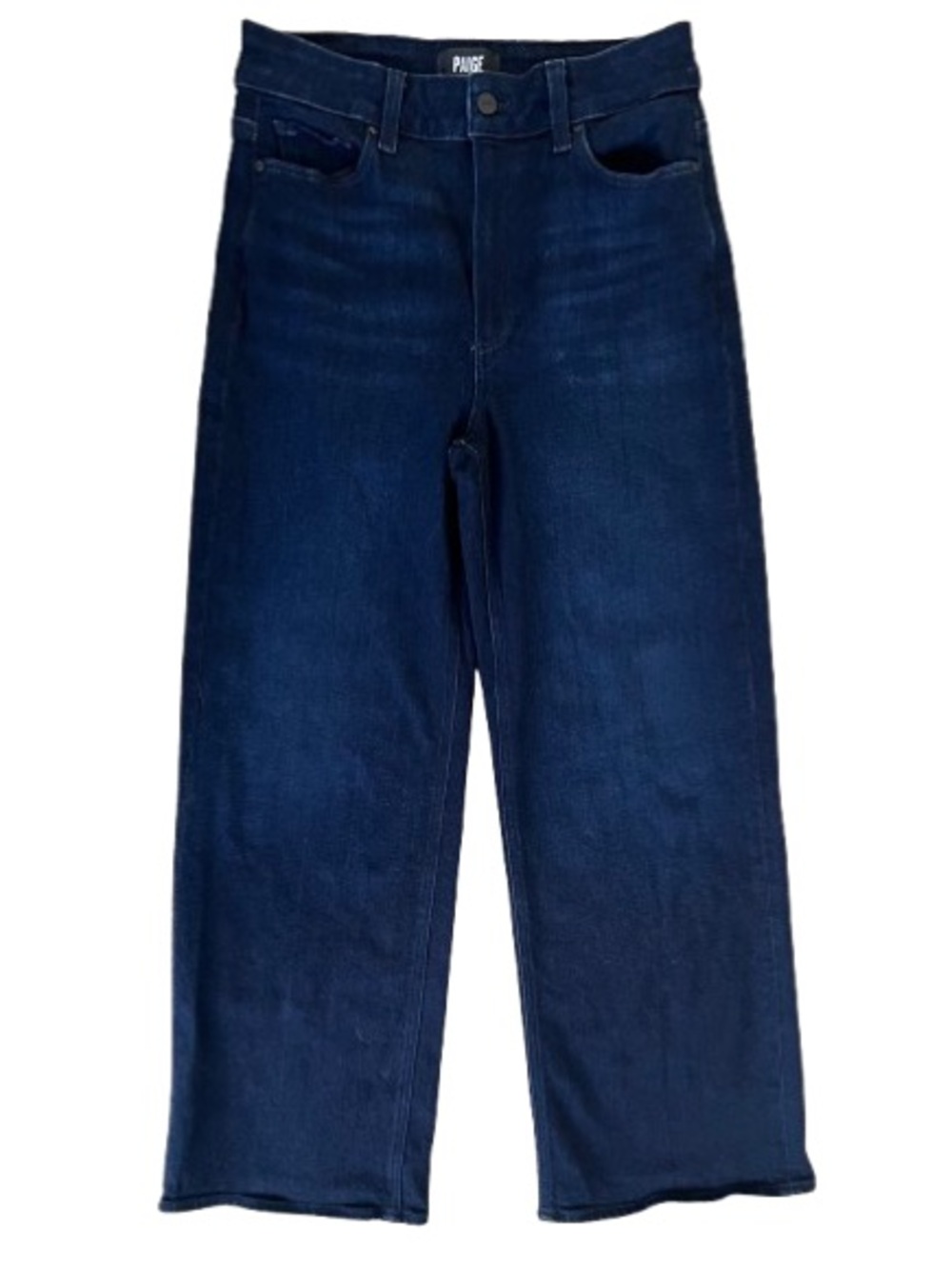PAIGE Anessa 31" Wide-Leg Jeans in Duke of Yo Dark Wash. Size 29 - Picture 4 of 9